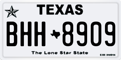 TX license plate BHH8909