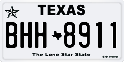 TX license plate BHH8911