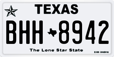 TX license plate BHH8942