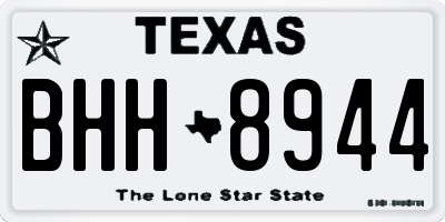 TX license plate BHH8944