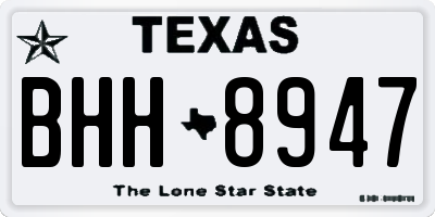 TX license plate BHH8947