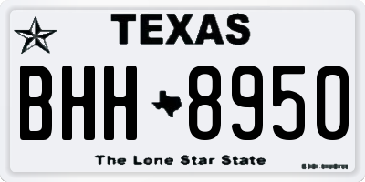 TX license plate BHH8950