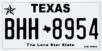 TX license plate BHH8954