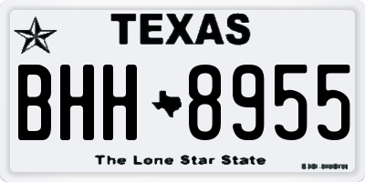 TX license plate BHH8955