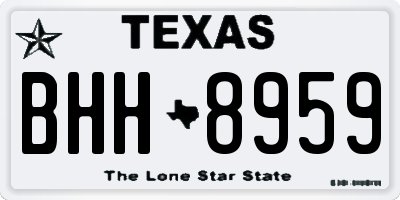 TX license plate BHH8959