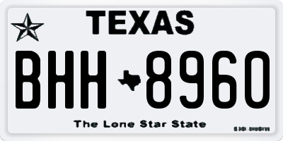TX license plate BHH8960