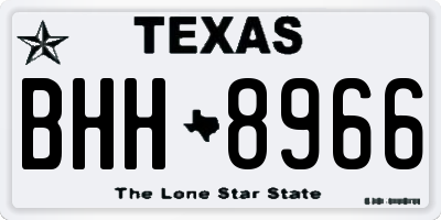 TX license plate BHH8966