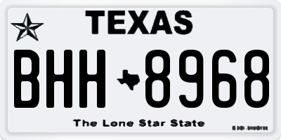 TX license plate BHH8968
