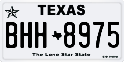 TX license plate BHH8975