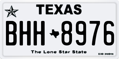 TX license plate BHH8976