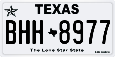 TX license plate BHH8977
