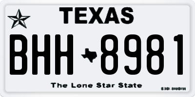 TX license plate BHH8981