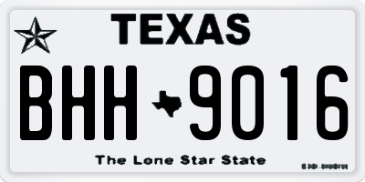 TX license plate BHH9016