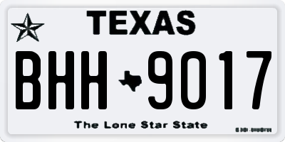 TX license plate BHH9017