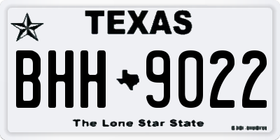 TX license plate BHH9022