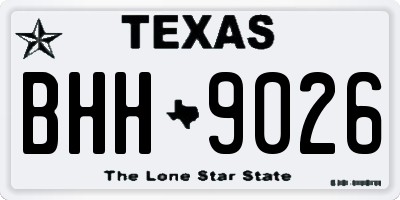 TX license plate BHH9026