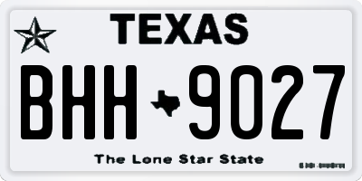 TX license plate BHH9027