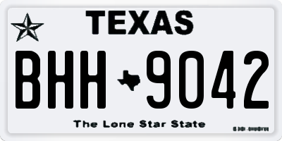 TX license plate BHH9042