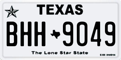 TX license plate BHH9049