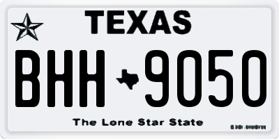 TX license plate BHH9050