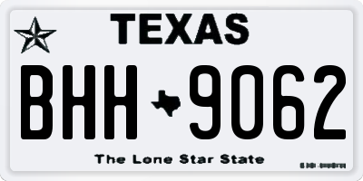 TX license plate BHH9062