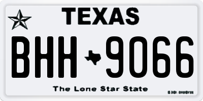 TX license plate BHH9066