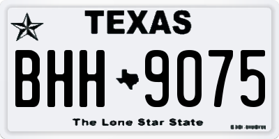TX license plate BHH9075