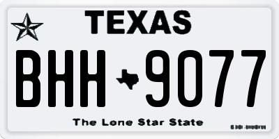 TX license plate BHH9077