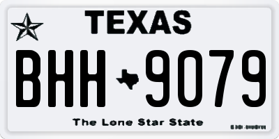 TX license plate BHH9079