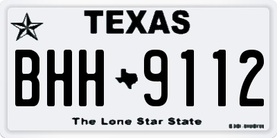 TX license plate BHH9112
