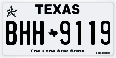 TX license plate BHH9119