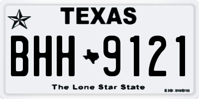 TX license plate BHH9121
