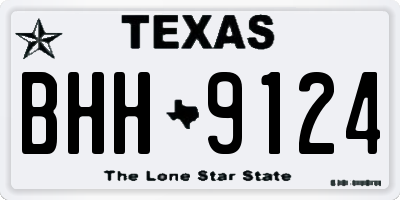 TX license plate BHH9124