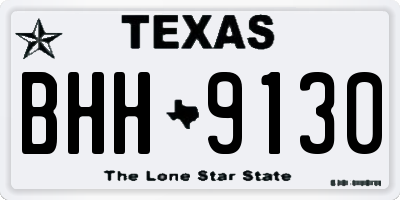 TX license plate BHH9130