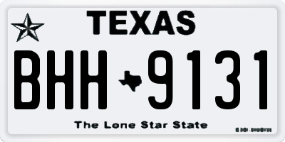 TX license plate BHH9131