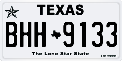 TX license plate BHH9133