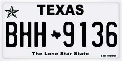 TX license plate BHH9136