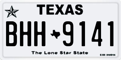 TX license plate BHH9141