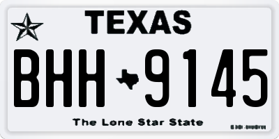 TX license plate BHH9145