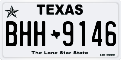 TX license plate BHH9146