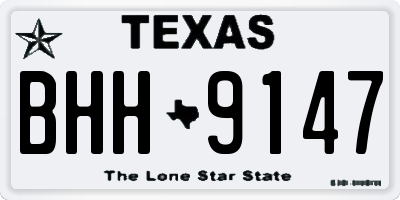 TX license plate BHH9147