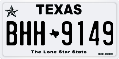 TX license plate BHH9149