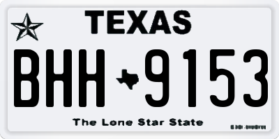 TX license plate BHH9153