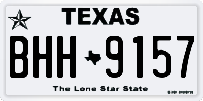 TX license plate BHH9157