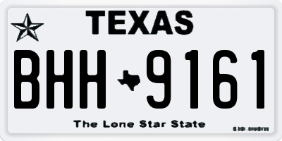TX license plate BHH9161