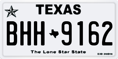 TX license plate BHH9162