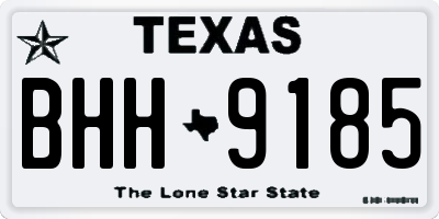 TX license plate BHH9185
