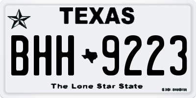 TX license plate BHH9223