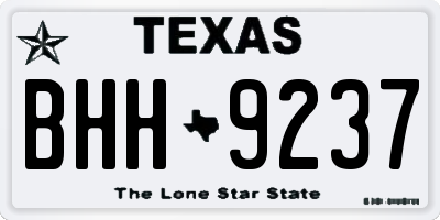TX license plate BHH9237