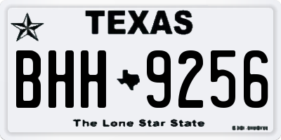 TX license plate BHH9256